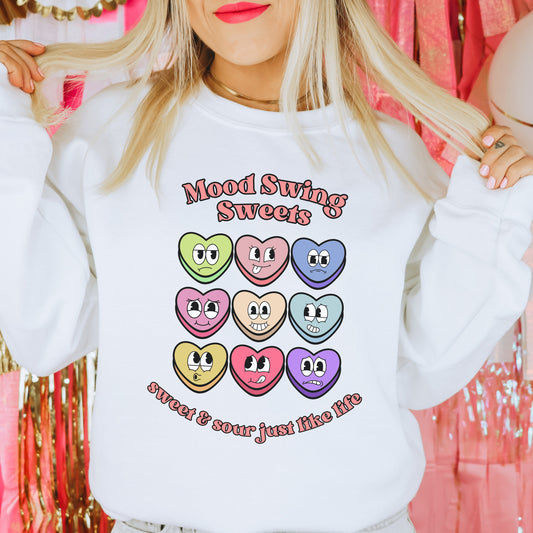 Mental Health Sweatshirt 'Mood Swing Sweets', Valentines Day, Self Love, Self Care, Part of Profit donated to charity, Valentines Gift